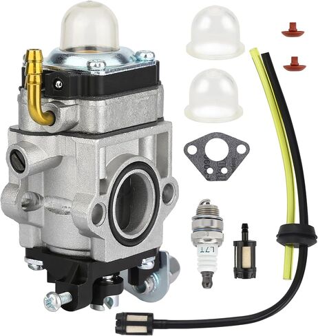300486 43cc 2 السكتة الدماغية عدة المكربن ​​للزلزال E43 MC43 Tiller Auger، قطع غيار محرك Viper تناسب Powermate PCV43 Southland SCV43 Cultivator Eskimo Mako M43، جاهز للمصنع in Kuwait