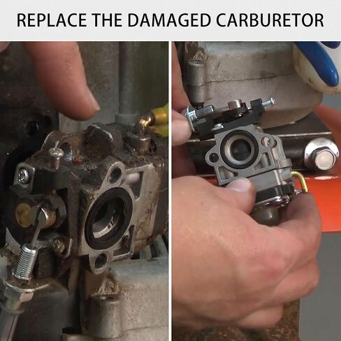 300486 43cc 2 السكتة الدماغية عدة المكربن ​​للزلزال E43 MC43 Tiller Auger، قطع غيار محرك Viper تناسب Powermate PCV43 Southland SCV43 Cultivator Eskimo Mako M43، جاهز للمصنع in Kuwait
