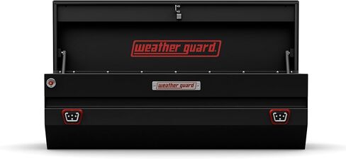 WEATHER GUARD 635-5-04 صندوق أدوات الشاحنة الفولاذي متعدد الأغراض، يناسب الشاحنات كاملة الحجم، سعة تخزين 10.0 قدم مكعب (أسود لامع) in Kuwait
