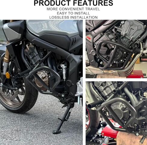 Motorcycle Engine Guard Highway Crash Bar Compatible with Honda CB650R E-Clutch 2024 2025 2026 Bumper Gas Tank Falling Protector in Kuwait