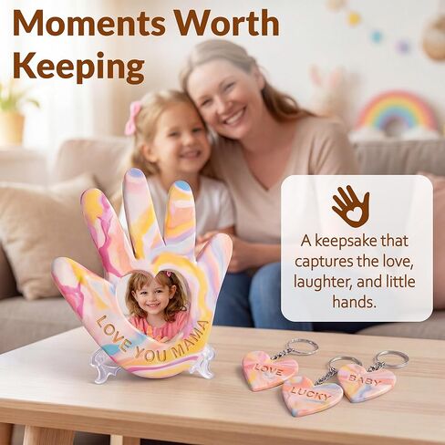 Clay Handprint Casting Kit for Family Crafts – Oven Bake Polymer Clay Arts & Crafts, DIY Handprint Keepsake Frame for Kids Teens & Adults, Creative Projects for Everyone Gifts from Children Ages 8-12 in Kuwait