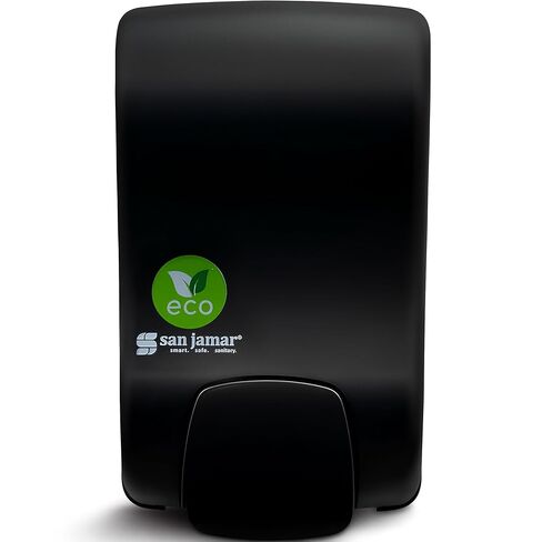 San Jamar Ecologic Rely Recycled Plastic Wall Mounted Manual Foam Soap Dispenser with Zero Waste for Home and Business, 900 Ml, Black in Saudi Arabia