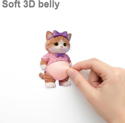 Sweet & Cool Pet Belly Door Bumper Sticker - 6 Pieces Set, Decorative Wall Shield with 3D Squeeze Stomach Design for Door Knob Protection in Kuwait