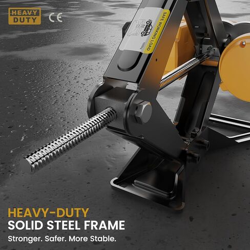 Dual Power Electric Car Jack w/ 4.0Ah Battery & 12V DC Backup, Compatible with Dewalt 20V MAX Battery, 1 Ton Cordless Jack, 5.5-15.7in Lifting Range, Heavy Duty Steel Jack for Emergency Tire Change in Kuwait