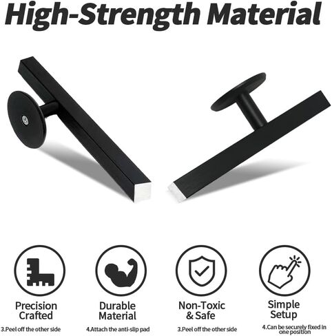 10" Fingerboard Rail – Aluminum Alloy Obstacle with Stabilizing Discs & Non-Slip Base for DIY Skateparks, Cityscapes & Mini Ramp Builders (Black) in Kuwait