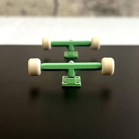 NOAHWOOD NW14.0 Fingerboard Complete (Short Nose Short Tail Deck 98x35.5mm 5-Layer Color Maple Pro concave Design Mini Skateboard Deck) +Pro 36mm Hex Mint Truck + Beige ii Wheel (White fingersoul) in Kuwait