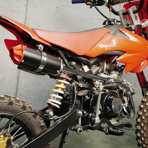 طقم أنابيب كاتم صوت العادم 28 مم لـ CRF50 XR50 70cc 110cc 125cc SR110 Rock eta Taotao DB10 DB14 xpro db-x20 SDG Coolster Chinese Dirt Pit Bike موتوكروس - أحمر in Kuwait
