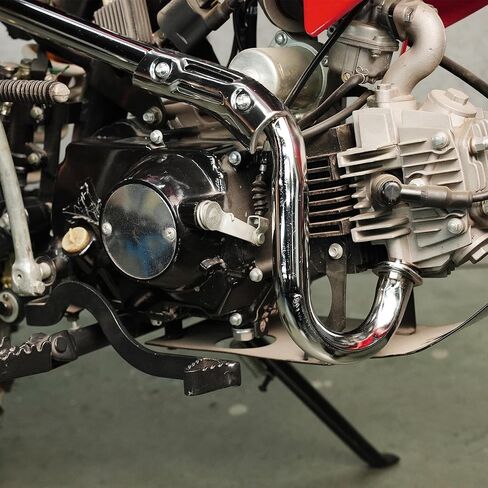 طقم أنابيب كاتم صوت العادم 28 مم لـ CRF50 XR50 70cc 110cc 125cc SR110 Rock eta Taotao DB10 DB14 xpro db-x20 SDG Coolster Chinese Dirt Pit Bike موتوكروس - أحمر in Kuwait