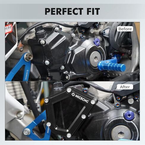 NICECNC Oil Cover Crankcase Guard Compatible with Yamaha YFZ450R 2009 2010 2011 2012 2013-2023, YFZ450RSE 2009-2019 2020 2021 2022 2023 Black in Kuwait