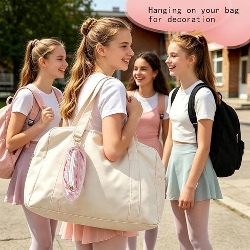 Shiny Ballet Pencil Case, Cute Pink Pencil Case Ballet Shoe Zipper Pouch Storage Pencil Bag Office Pen Case, Ballerina Dance Recital Gifts Small Dance Bag Cosmetic Bag for Dancer Moms in Kuwait