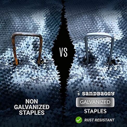 Sandbaggy 18-Inch Landscape Staples | Industrial Grade Galvanized 7 Gauge Steel | 12 Inches Longer Than Standard Staples | Trusted by Farmers & Homeowners Across The USA (100) in Kuwait
