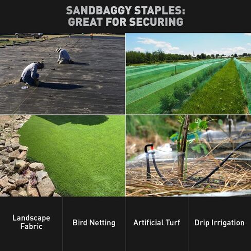 Sandbaggy 18-Inch Landscape Staples | Industrial Grade Galvanized 7 Gauge Steel | 12 Inches Longer Than Standard Staples | Trusted by Farmers & Homeowners Across The USA (100) in Kuwait