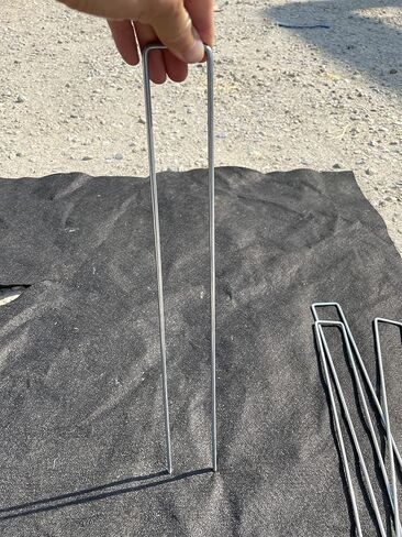 Sandbaggy 18-Inch Landscape Staples | Industrial Grade Galvanized 7 Gauge Steel | 12 Inches Longer Than Standard Staples | Trusted by Farmers & Homeowners Across The USA (100) in Kuwait