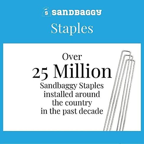 Sandbaggy 18-Inch Landscape Staples | Industrial Grade Galvanized 7 Gauge Steel | 12 Inches Longer Than Standard Staples | Trusted by Farmers & Homeowners Across The USA (100) in Kuwait
