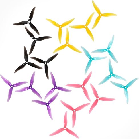 Gemfan Hurricane 51477 FPV Propellers (10 CW, 10 CCW) - 5.1" 3-Blade Racing Props (10 Pairs) in Kuwait