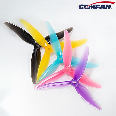 Gemfan Hurricane 51477 FPV Propellers (10 CW, 10 CCW) - 5.1" 3-Blade Racing Props (10 Pairs) in Kuwait