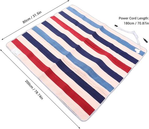 Asixxsix Heated Blanket, 78.74x31.5 Inch Flannel Electric Car Blanket 9 Temperature Levels 3 Timer Settings Portable Heated with Extended 70.87 Inch Power Cord for Cars SUVs RVs in Kuwait