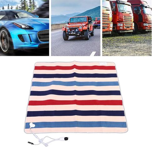 Jeanoko Electric Heated Car Blanket Soft Flannel Camping Winter 9 Temp Levels 78.74x31.5 Inch for Drivers SUVs RVs in Kuwait
