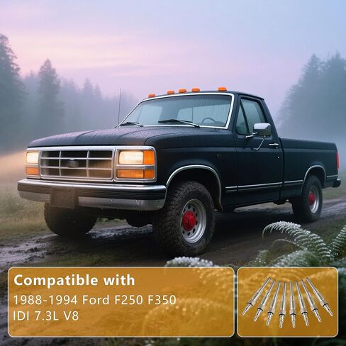 استبدال سدادات توهج الديزل لفورد 1988-1994 IDI (الحقن غير المباشر) 7.3L F350 F250 E250 E350 F2TZ12A342A لاستبدال Motorcraft ZD9 8PCS in Kuwait