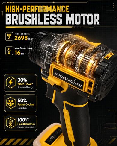 أداة مسدس برشام لاسلكي لبطارية DeWalt 20V/21V MAX (أداة فقط)، مسدس برشام كهربائي بدون فرش مع قوة سحب قصوى تبلغ 2698 رطلًا لـ 3/16 بوصة، 5/32 بوصة، 1/8 بوصة، للألمنيوم والفولاذ المقاوم للصدأ مع 20 قطعة برشام in Kuwait