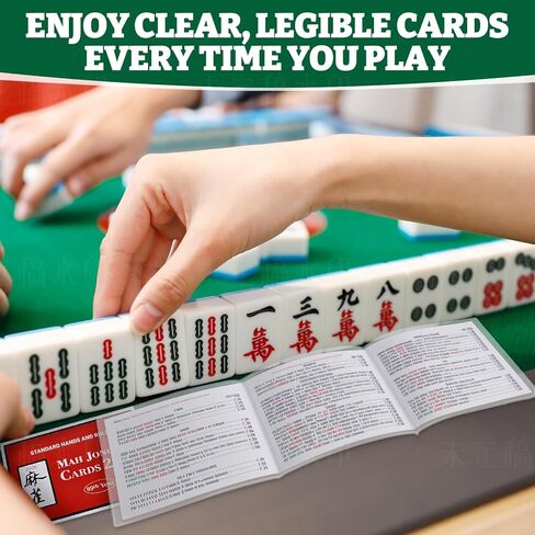 4 قطع من حافظة بطاقات Mahjong 2026، واقيات PVC مطبوعة كبيرة لبطاقات أداء Mah Jong، حامل بطاقات Mahjong الشفاف، أكمام بلاستيكية شفافة متينة تناسب بطاقات مقاس 6 1/8 بوصة × 4 3/4 بوصة in Kuwait