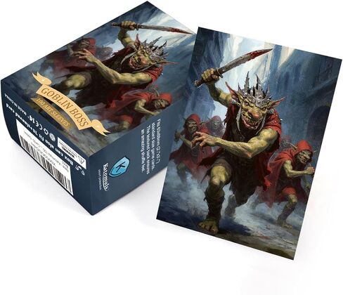 أكمام بطاقات Katomula 100 MTG مع 100 كم داخلي، وأكمام فنية خلفية مزخرفة، تناسب البطاقات ذات الحجم القياسي - Goblin Boss in Kuwait