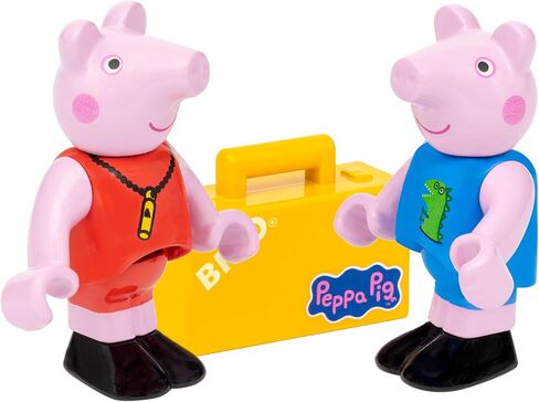 قطار BRIO World Peppa Pig - مجموعة ألعاب قطار خشبية مكونة من 6 قطع مع شخصيات Peppa وGeorg - تعمل مع جميع مجموعات السكك الحديدية العالمية - معتمدة من FSC - لعب خيالي للأطفال من سن 3 سنوات فما فوق in Kuwait