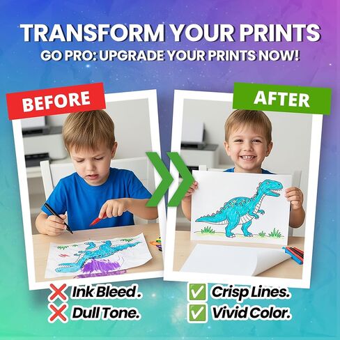 HASHI Printable Coloring and Drawing Paper - 120 GSM (32lb) Heavyweight, 100 Sheets Letter Size 8.5 x 11, No-Bleed Artist Paper for Markers, Watercolor, and AI Coloring, Inkjet and Laser Compatible in Kuwait