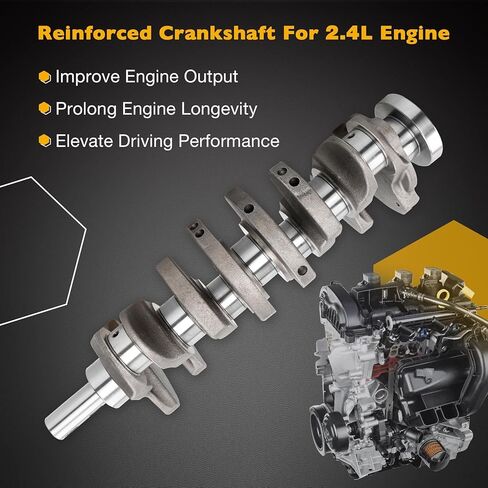 Crankshaft Connecting Rod Set With Main Rod Bearings, 2.4L Engine Rebuild Overhaul Kit Compatible with 2010-2020 Hyundai Tucson Sonata Santa Kia Optima Sportage Forte, Replace# 231112G200 210202G020 in Kuwait