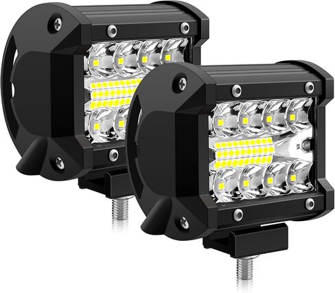Erato 4 بوصة أدى ضوء بار 120W 1200LM قبالة الطريق أضواء بار العمل ضوء بقعة الفيضانات كومبو شعاع الضباب القيادة أضواء القرون لشاحنة ATV UTV SUV قارب IP68 للماء الأبيض in Kuwait