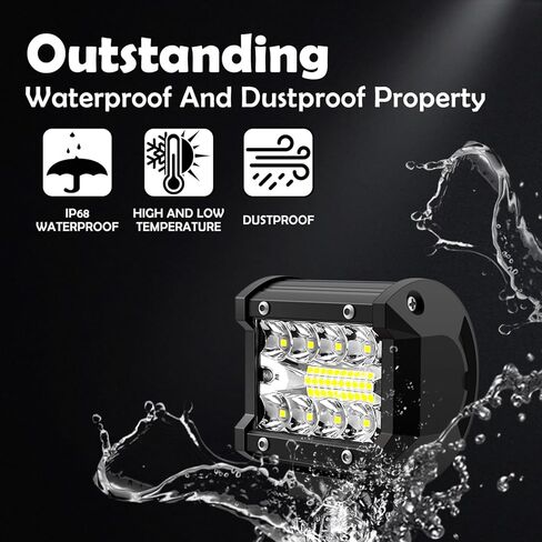 Erato 4 بوصة أدى ضوء بار 120W 1200LM قبالة الطريق أضواء بار العمل ضوء بقعة الفيضانات كومبو شعاع الضباب القيادة أضواء القرون لشاحنة ATV UTV SUV قارب IP68 للماء الأبيض in Kuwait