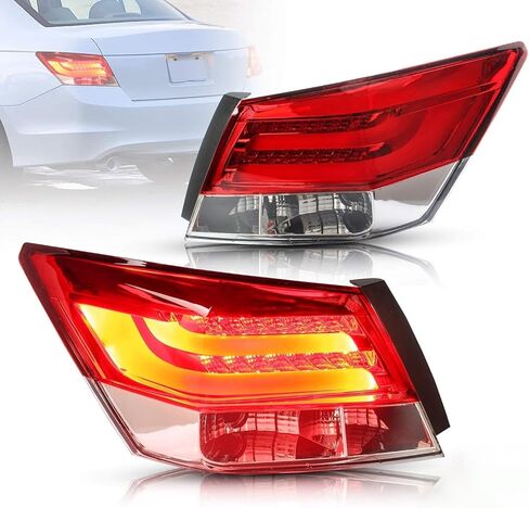 مصابيح خلفية LED مدخنة من VLAND متوافقة مع [Honda Accord Inspire 8th Gen Sedan 2008 2009 2010 2011 2012] YAB-YG-0196، قطعتان، وليس لـ 2-Dr Coupe in Saudi Arabia