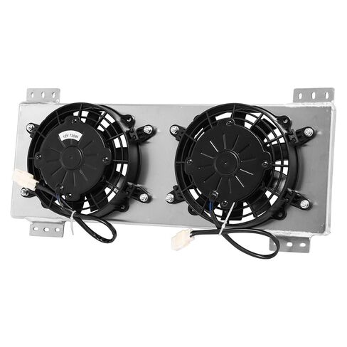 Aluminum Shroud +120W 2X 6'' Fan Replacement for Tru-Cool 40k GVW Transmission Oil Cooler (LPD47391) Radiator Shroud Fan High Performance Cooling Kit in Kuwait
