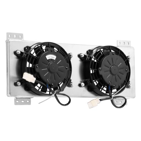 Aluminum Shroud +120W 2X 6'' Fan Replacement for Tru-Cool 40k GVW Transmission Oil Cooler (LPD47391) Radiator Shroud Fan High Performance Cooling Kit in Kuwait