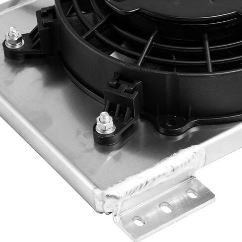 Aluminum Shroud +120W 2X 6'' Fan Replacement for Tru-Cool 40k GVW Transmission Oil Cooler (LPD47391) Radiator Shroud Fan High Performance Cooling Kit in Kuwait