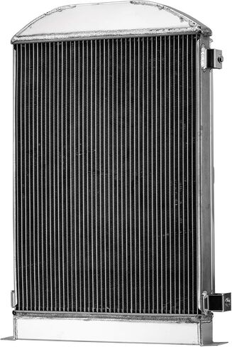 3 Row Radiator Aluminum Radiator Shroud 16"Fan Compatible with 1935-1936 Ford Model A Chevy V8 Engine 28" Height Automotive Cooling Radiator 17.5"x28" in Kuwait