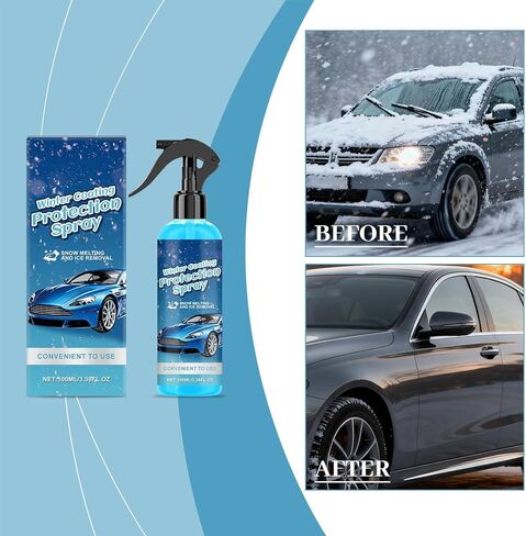 Deicer Spray - 100ml Window Snow Removal Defrost - Ice Remover Melting Spray | for Road Trip Long-Distance Driving Morning Commutes Cold Weather Outdoor Parking Car Truck Glass in Kuwait