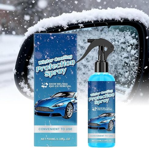 Deicer Spray - 100ml Window Snow Removal Defrost - Ice Remover Melting Spray | for Road Trip Long-Distance Driving Morning Commutes Cold Weather Outdoor Parking Car Truck Glass in Kuwait