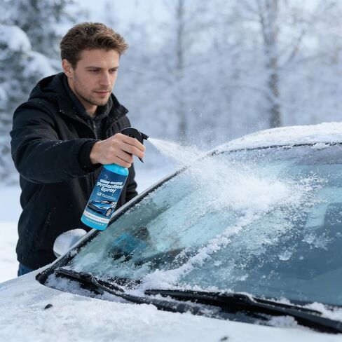Deicer for Car Windshield | 100ml Window Snow Removal Defrost - Ice Remover Melting Spray - for Road Trip Long-Distance Driving Morning Commutes Cold Weather Outdoor Parking Car Truck Glass in Kuwait