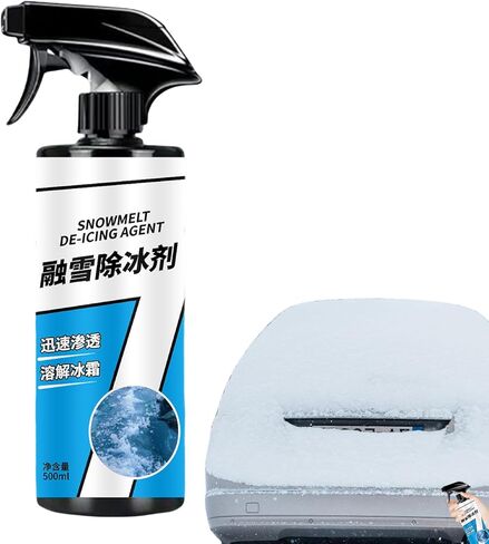 Spray Deicer for Windshield | 500ml Ice Melting Removal Agent - Vehicle Snow Melting Spray | for Windshield Window Glass Mirror Trailer Vehicle Headlight RV Truck Sedan in Kuwait