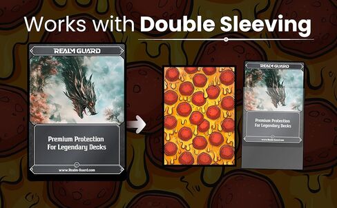 100ct Textured Matte TCG/MTG Card Art Sleeves (Pizza) in Kuwait