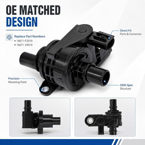 Heater Control Valve Coolant Water Control Valve Compatible with 2019-2023 Toyota Corolla 2022-2024 Toyota Corolla Cross 2019-2022 Lexus UX200 2.0L Replace 16671-F2010 16671-24010 in Kuwait