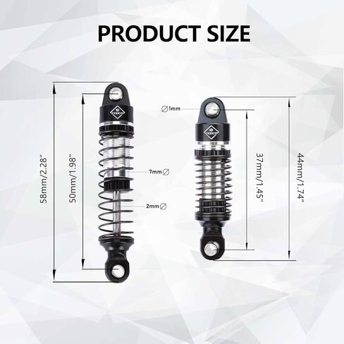 HobbyPlus Arktos Shocks 59MM Long Travel Shock Absorber With Soft Hard Spring For HobbyPlus CR18P Arktos 6x6 Upgrades 1/18 RC Crawler in Kuwait