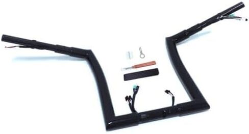SKULL PIVOT- 1.5" Fat Black 14" Rise Pre wired (Spike Corner) Ape Hanger Handlebar Compatible with 2015 2016 2017 2018 2019 2020 2021 2022 2023 years of the H-D Road Glide (FLTR) Pre Drilled Handlebar in Kuwait