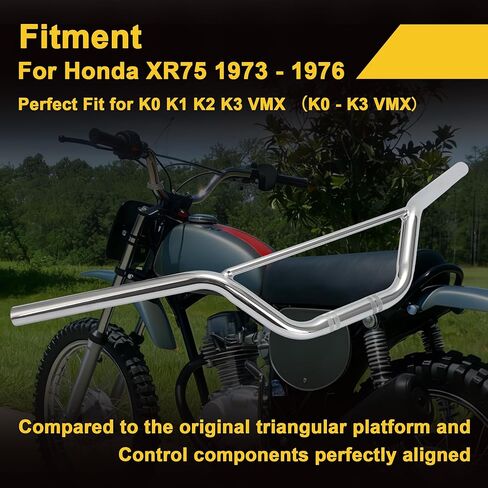 مقود هوندا XR75 1973-1976 كروم كرومولي ستيل K0 K1 K2 K3 VMX استبدال المقود in Kuwait