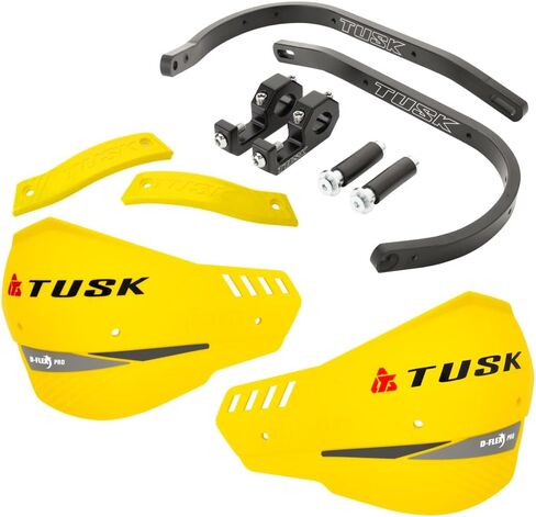 Tusk D-Flex Pro Adventure واقيات اليد شريط أسود/بلاستيك أصفر 7/8 بوصة قضبان لسوزوكي DR650SE 1992-1994,1996-2009,2011-2014 in Kuwait
