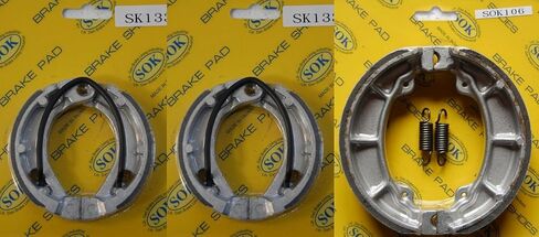 FRONT&REAR BRAKE SHOES+SPRINGS for ARCTIC CAT 50 90 Y6 Y12 Youth 2002-2005 Youth50 Youth90 (SK133WS x2, SK106WS) in Kuwait