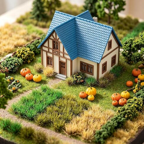 Jiebor 120 قطعة من خصلات العشب الثابتة نموذج لقطار السكك الحديدية مشهد الديوراما مستلزمات مواد التضاريس المصغرة DIY الحرف اليدوية in Kuwait
