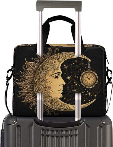 ALAZA Boho Crescent Moon Sun Mandala Laptop Case Bag Sleeve Portable Crossbody Messenger Briefcase w/Strap Handle, 13 14 15.6 inch in Saudi Arabia