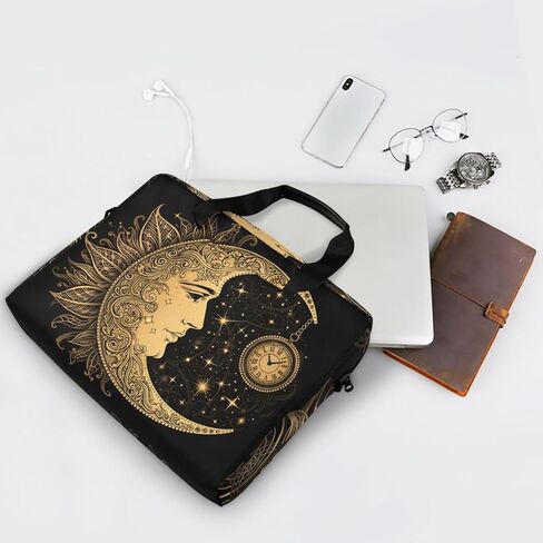 ALAZA Boho Crescent Moon Sun Mandala Laptop Case Bag Sleeve Portable Crossbody Messenger Briefcase w/Strap Handle, 13 14 15.6 inch in Saudi Arabia